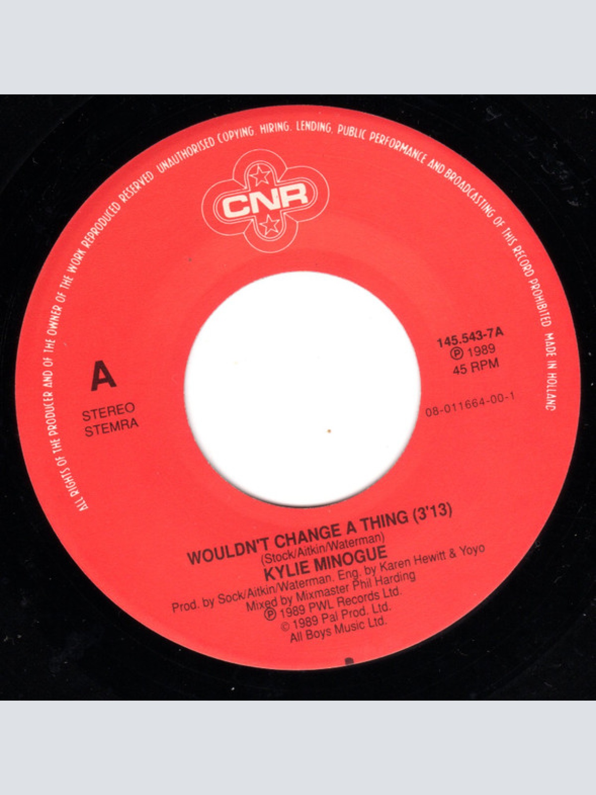 Vinyl / Kylie* - Wouldn't Change A Thing