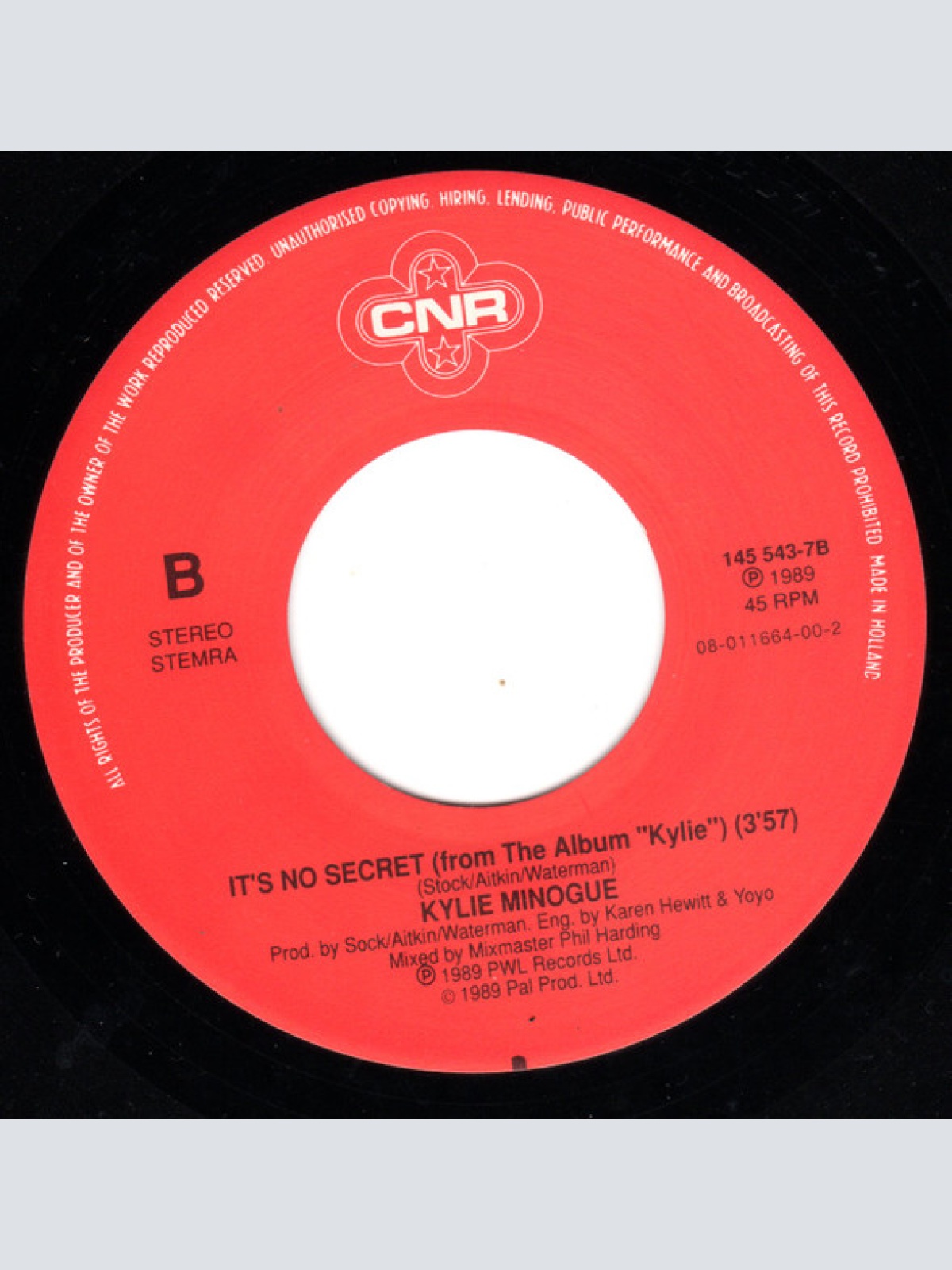 Vinyl / Kylie* - Wouldn't Change A Thing