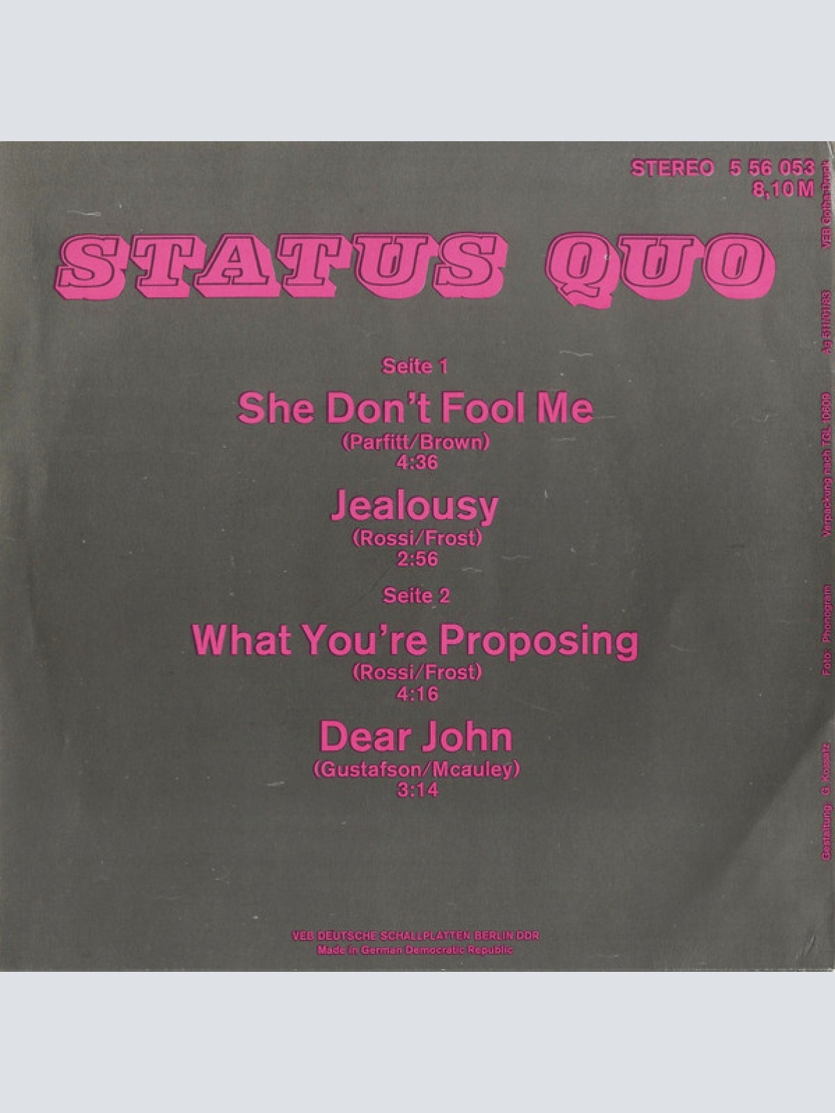 Vinyl / Status Quo - Status Quo