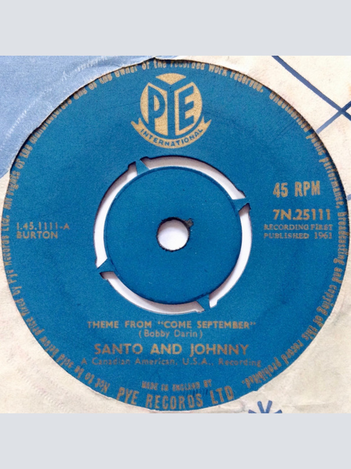 Vinyl / Santo & Johnny - Theme From "Come September"