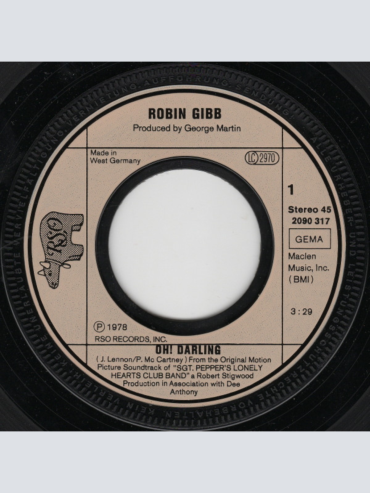 Vinyl / Robin Gibb - Oh Darling