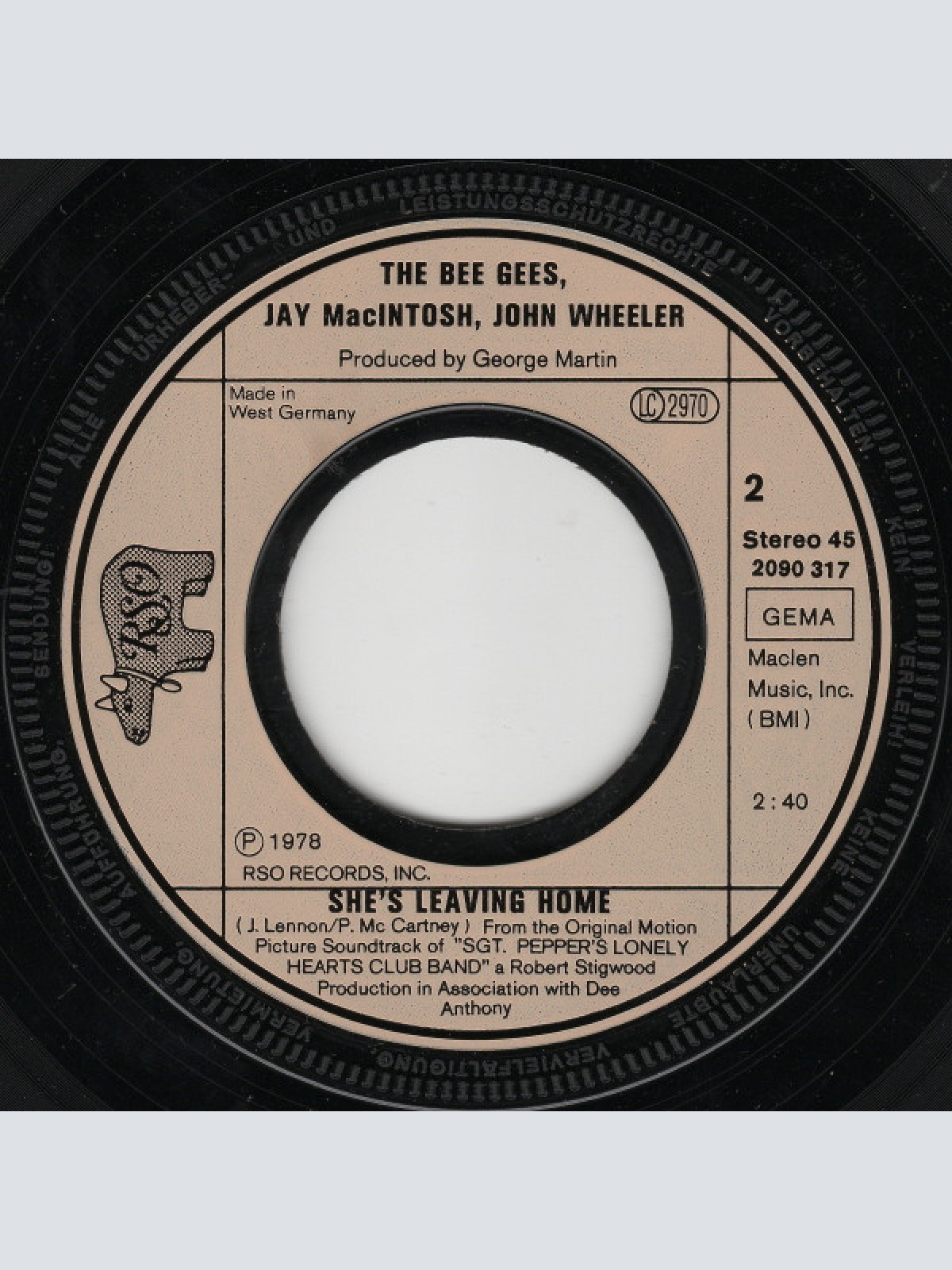 Vinyl / Robin Gibb - Oh Darling