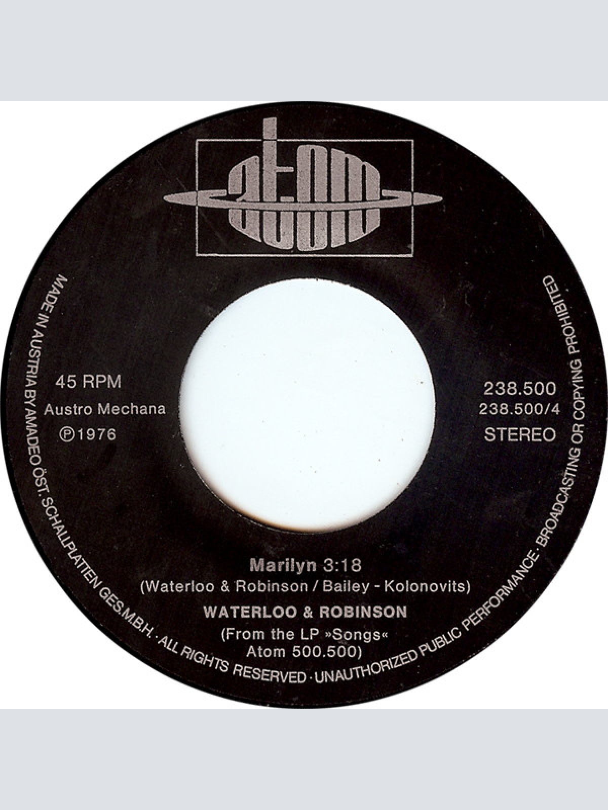 Vinyl / Waterloo & Robinson - My Little World