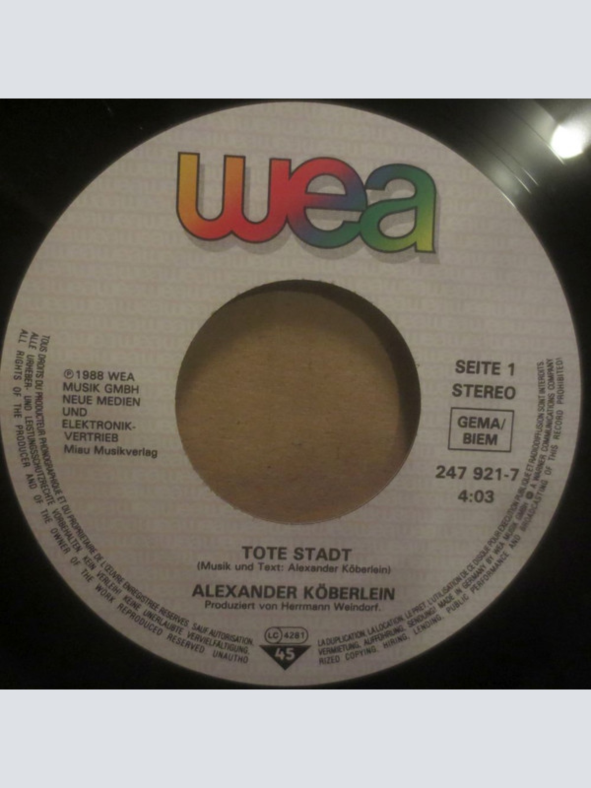 Vinyl / Alexander Köberlein* - Tote Stadt