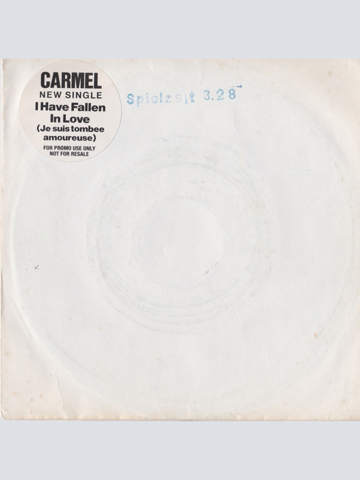 Vinyl / Carmel (2) - I Have Fallen In Love (Je Suis Tombé Amoureuse)