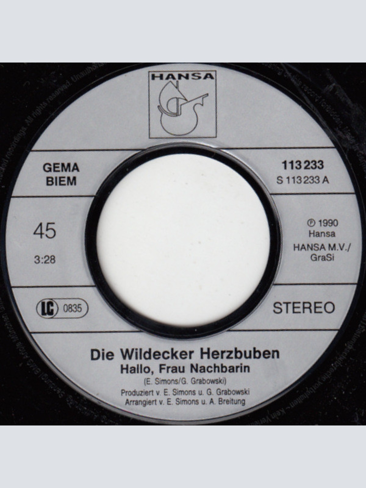 Vinyl / Die Wildecker Herzbuben - Hallo Frau Nachbarin