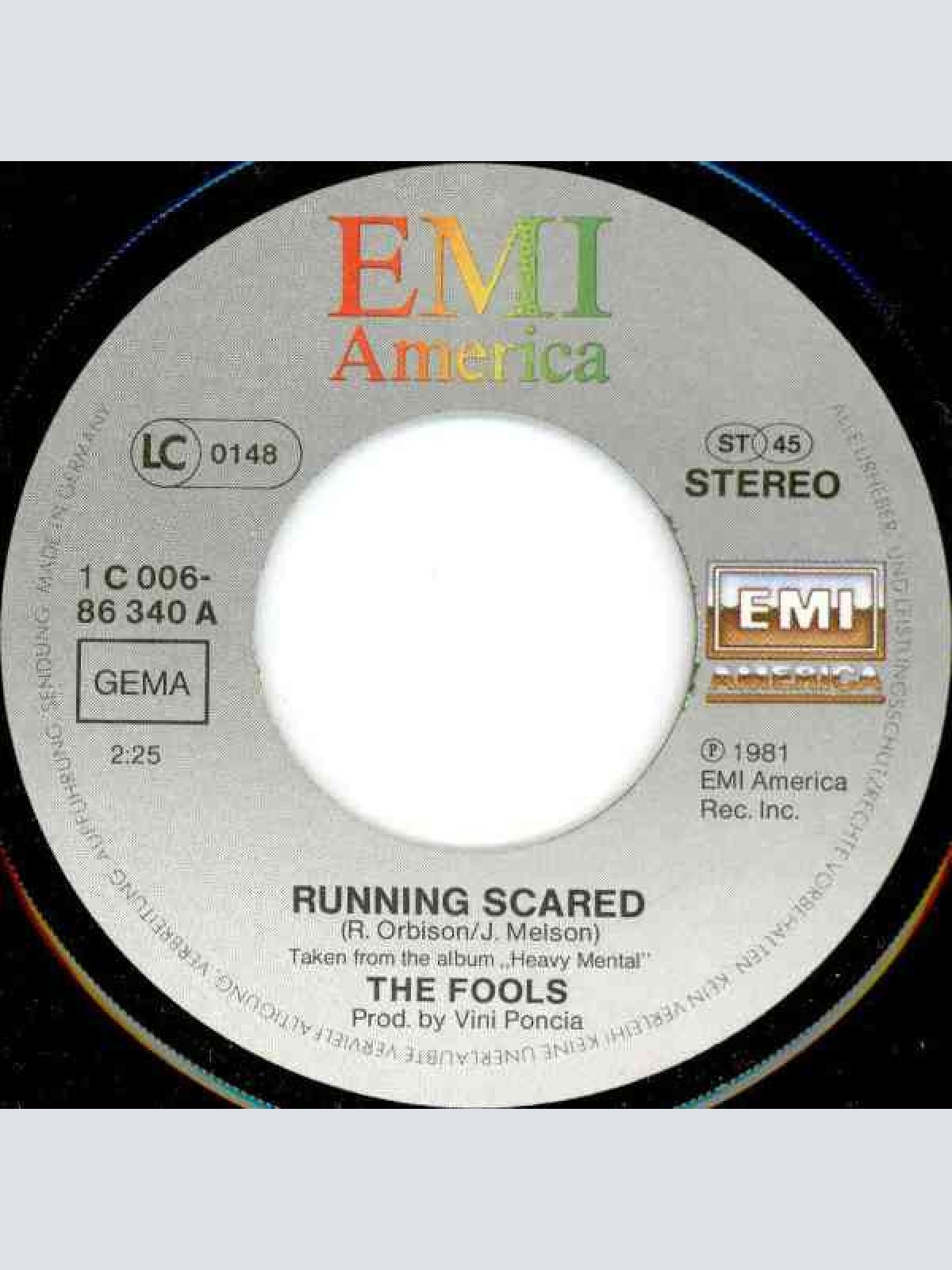 Vinyl / The Fools - Running Scared