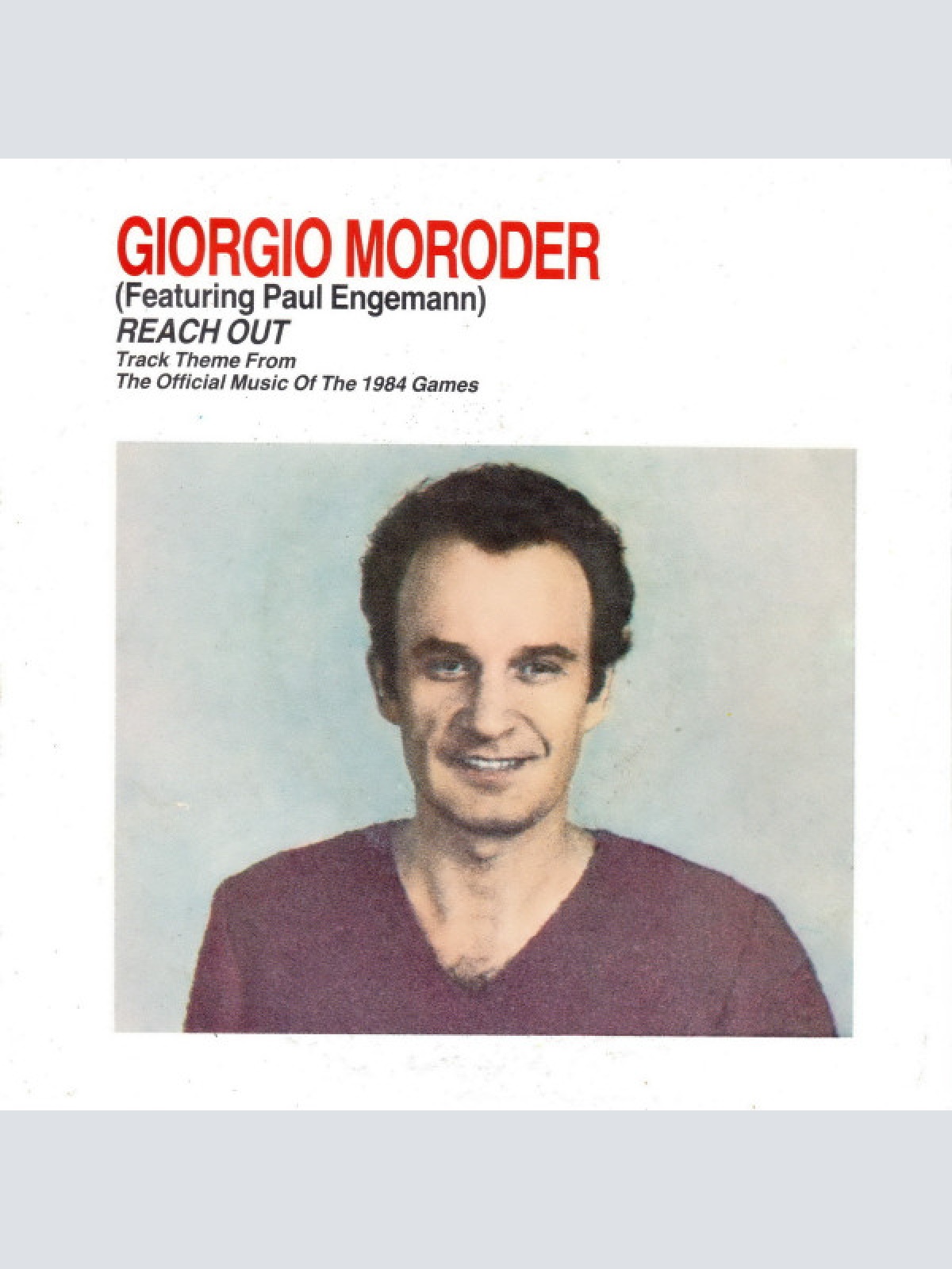 Vinyl / Giorgio Moroder Featuring Paul Engemann - Reach Out