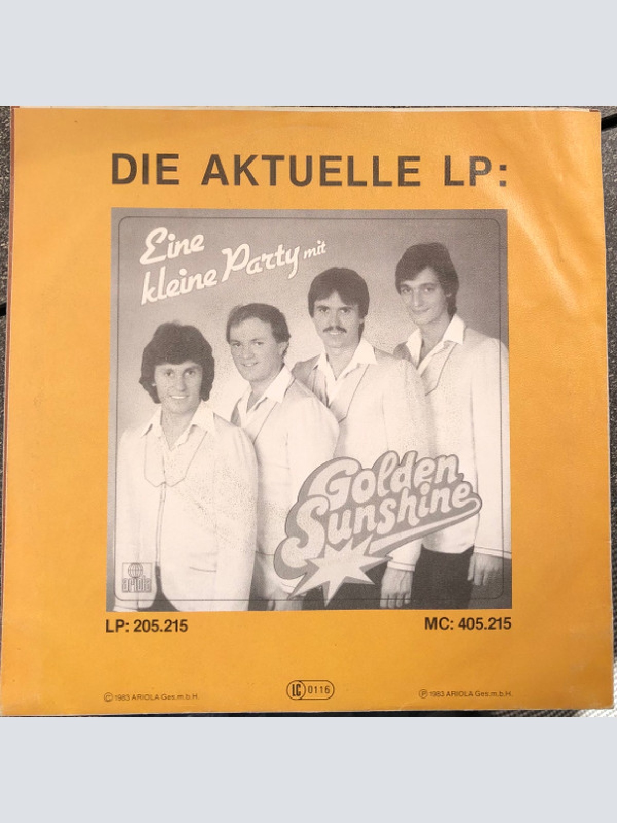 Vinyl / Golden Sunshine - Ohne Dich Ist Die Welt Nur Halb So Schön / Liebe Auf Den Ersten Blick