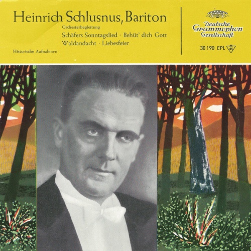 Vinyl / Heinrich Schlusnus - Heinrich Schlusnus Singt Lieder
