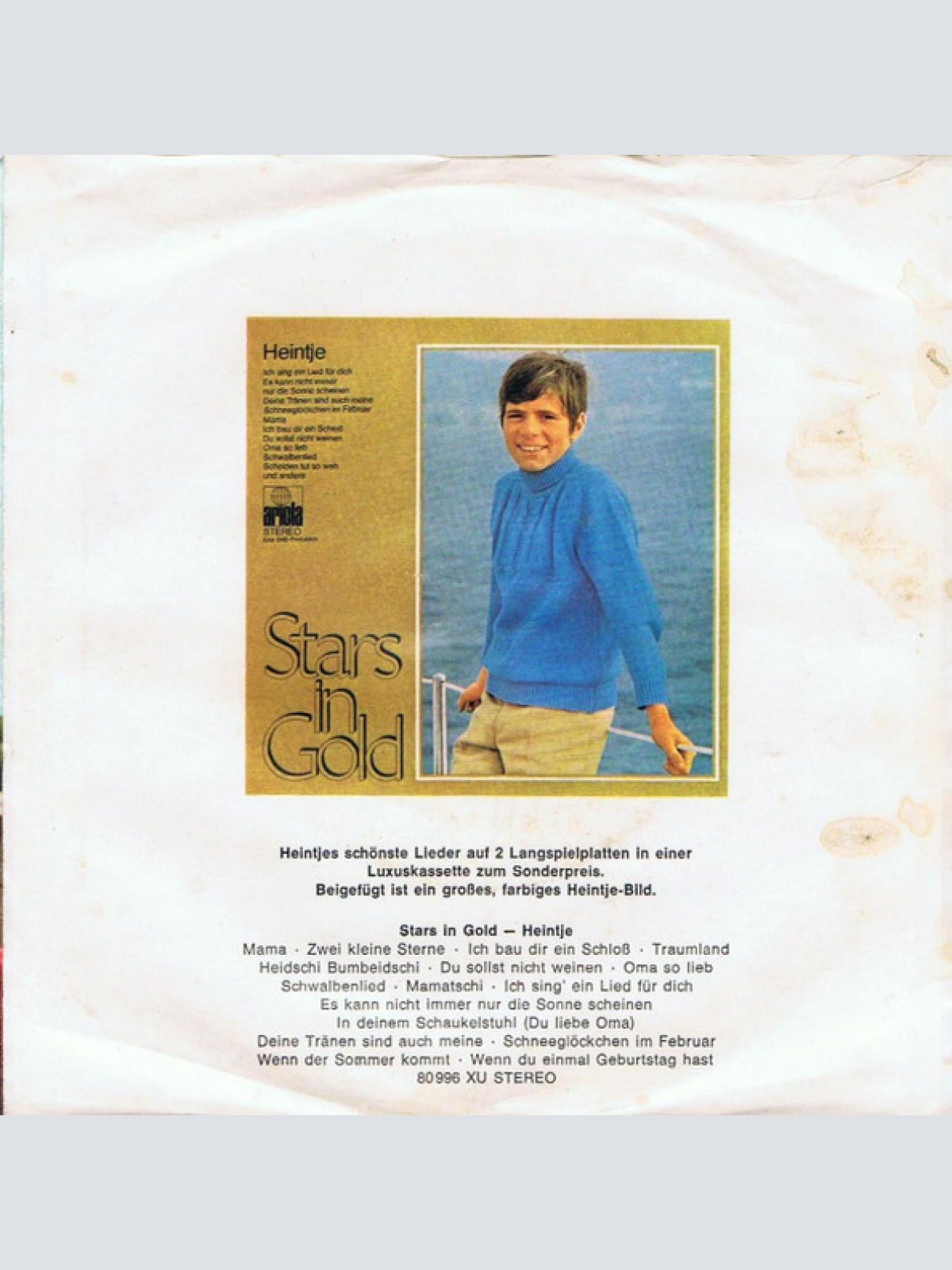 Vinyl / Heintje - Schön Sind Die Märchen Vergangener Zeit / Deine Liebe, Deine Treue