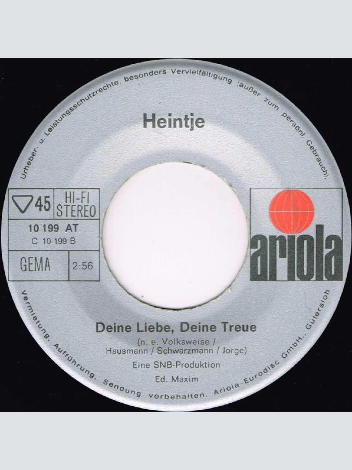 Vinyl / Heintje - Schön Sind Die Märchen Vergangener Zeit / Deine Liebe, Deine Treue