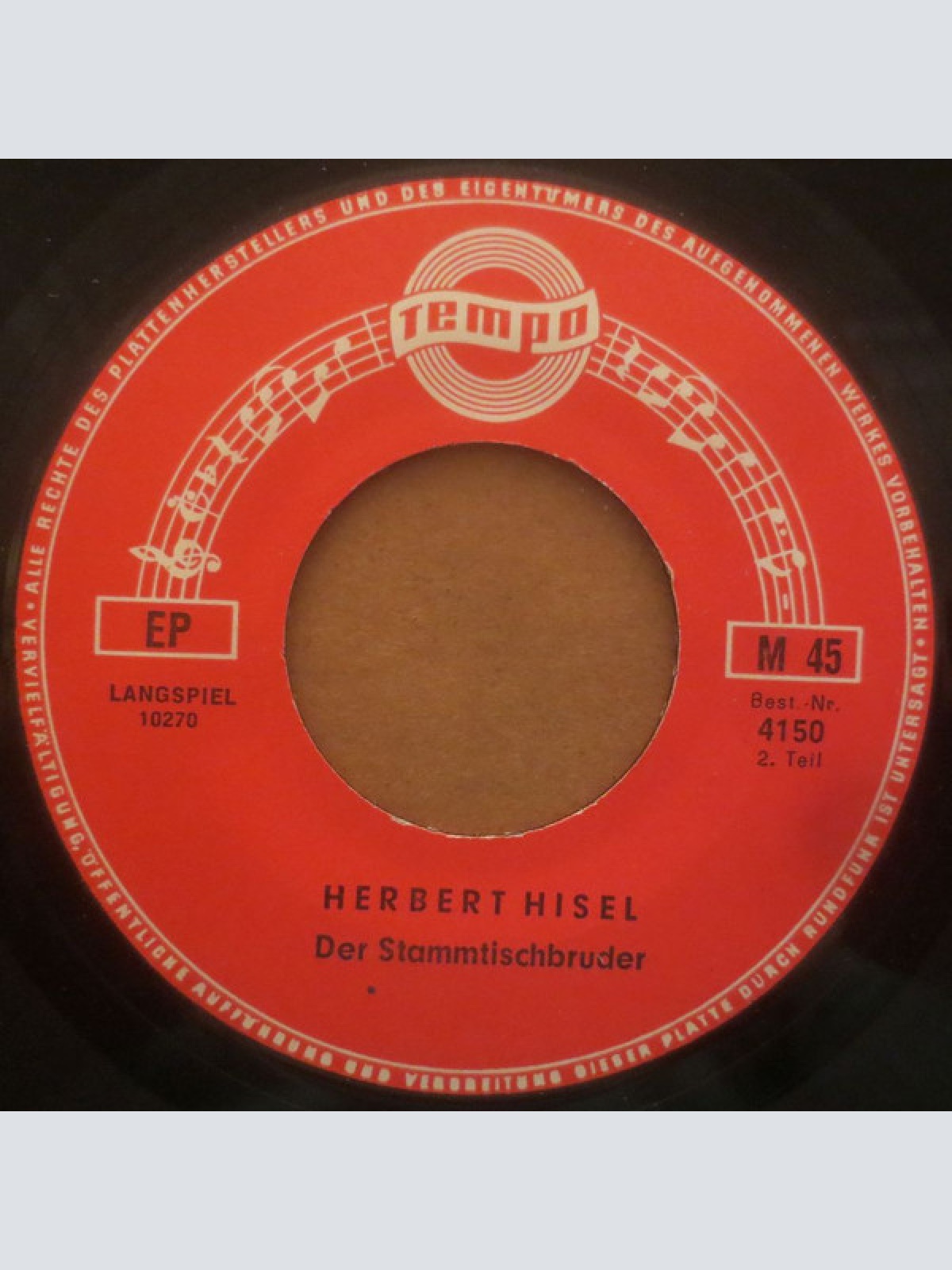 Vinyl / Herbert Hisel - Der Stammtischbruder