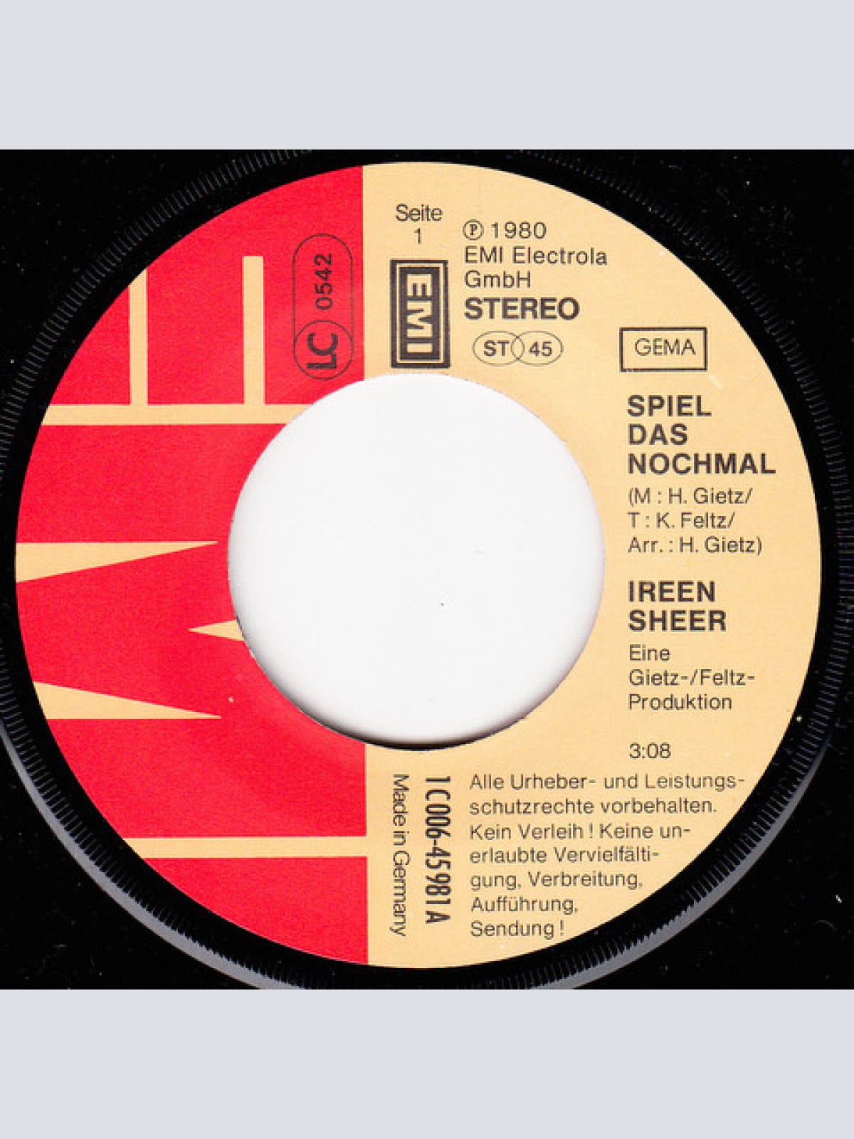 Vinyl / Ireen Sheer - Spiel Das Nochmal