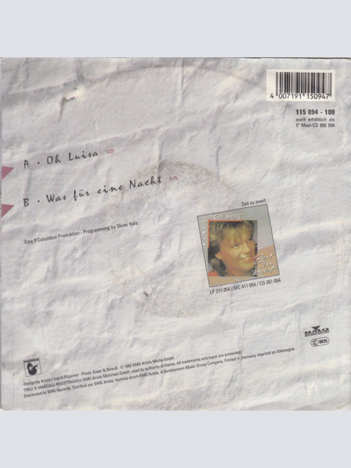 Vinyl / Klaus Densow - Oh Luisa