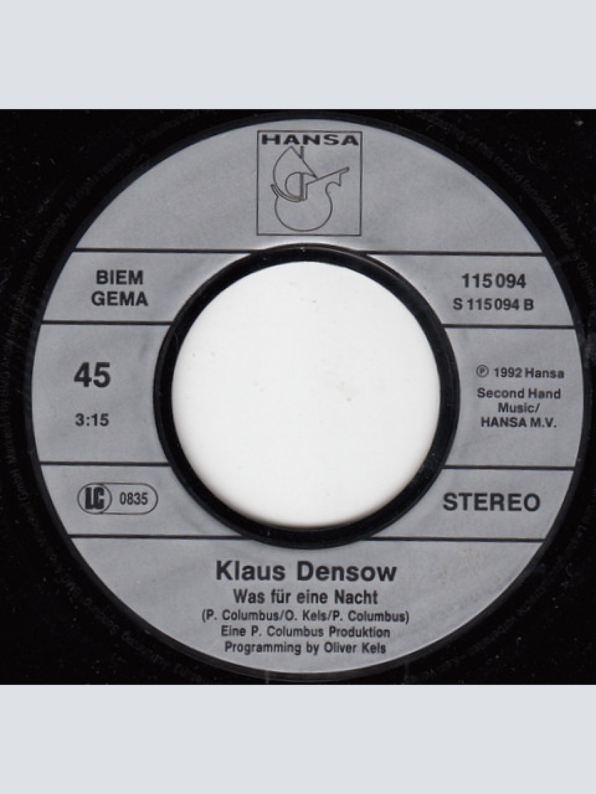 Vinyl / Klaus Densow - Oh Luisa