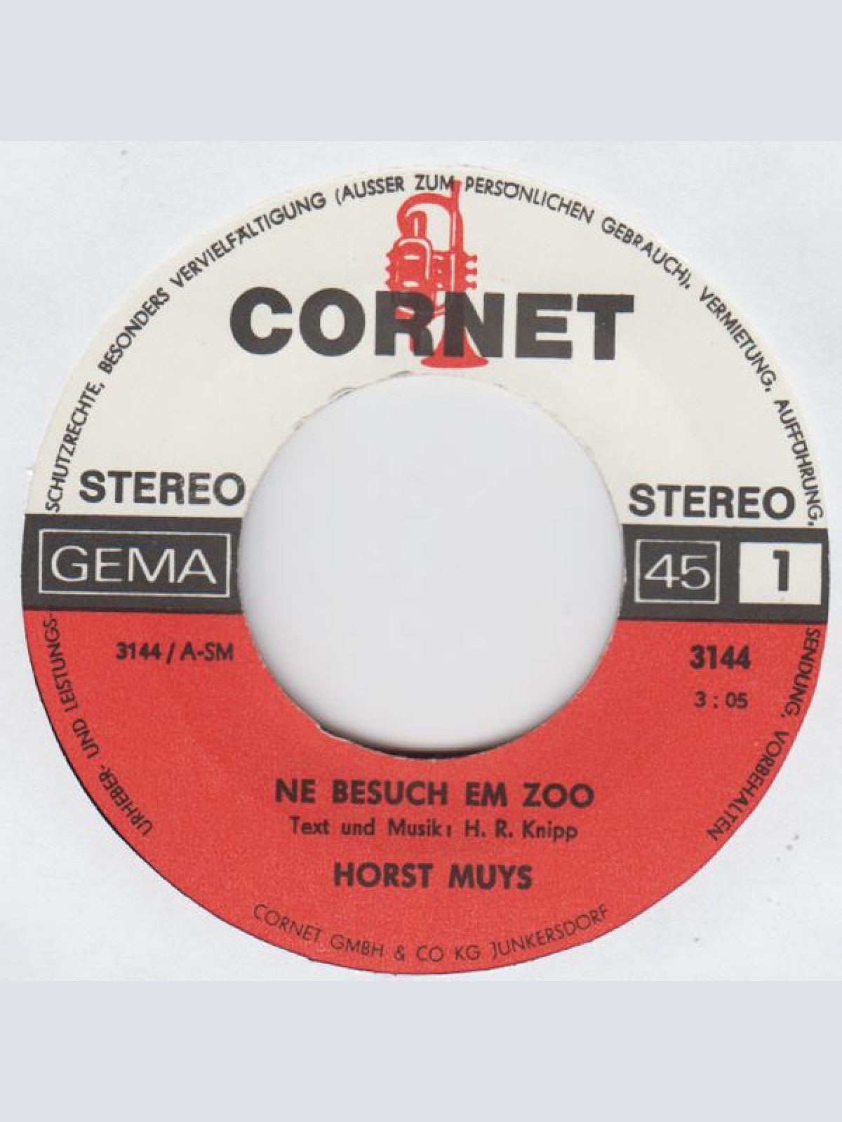 Vinyl / Lotti Krekel - Horst Muys - Ne Besuch Em Zoo / In Der Kaygass Nummer Null