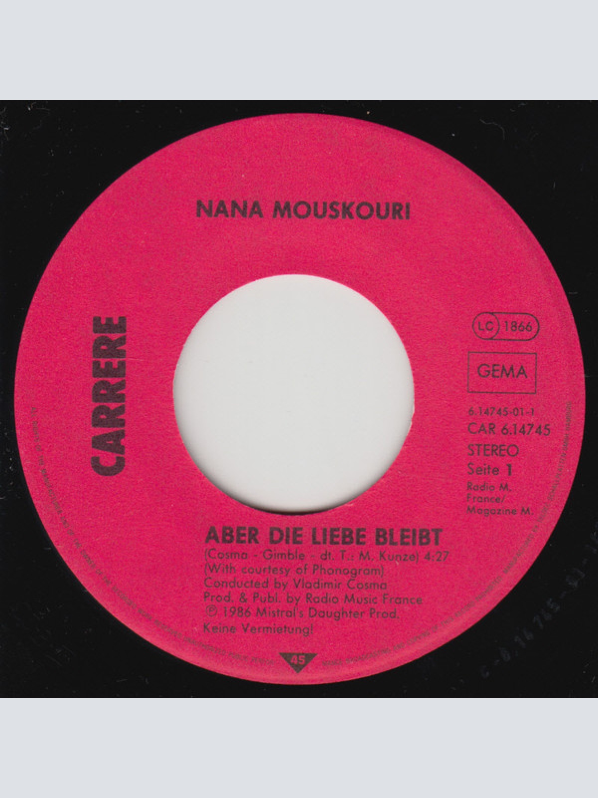 Vinyl / Nana Mouskouri - Aber Die Liebe Bleibt