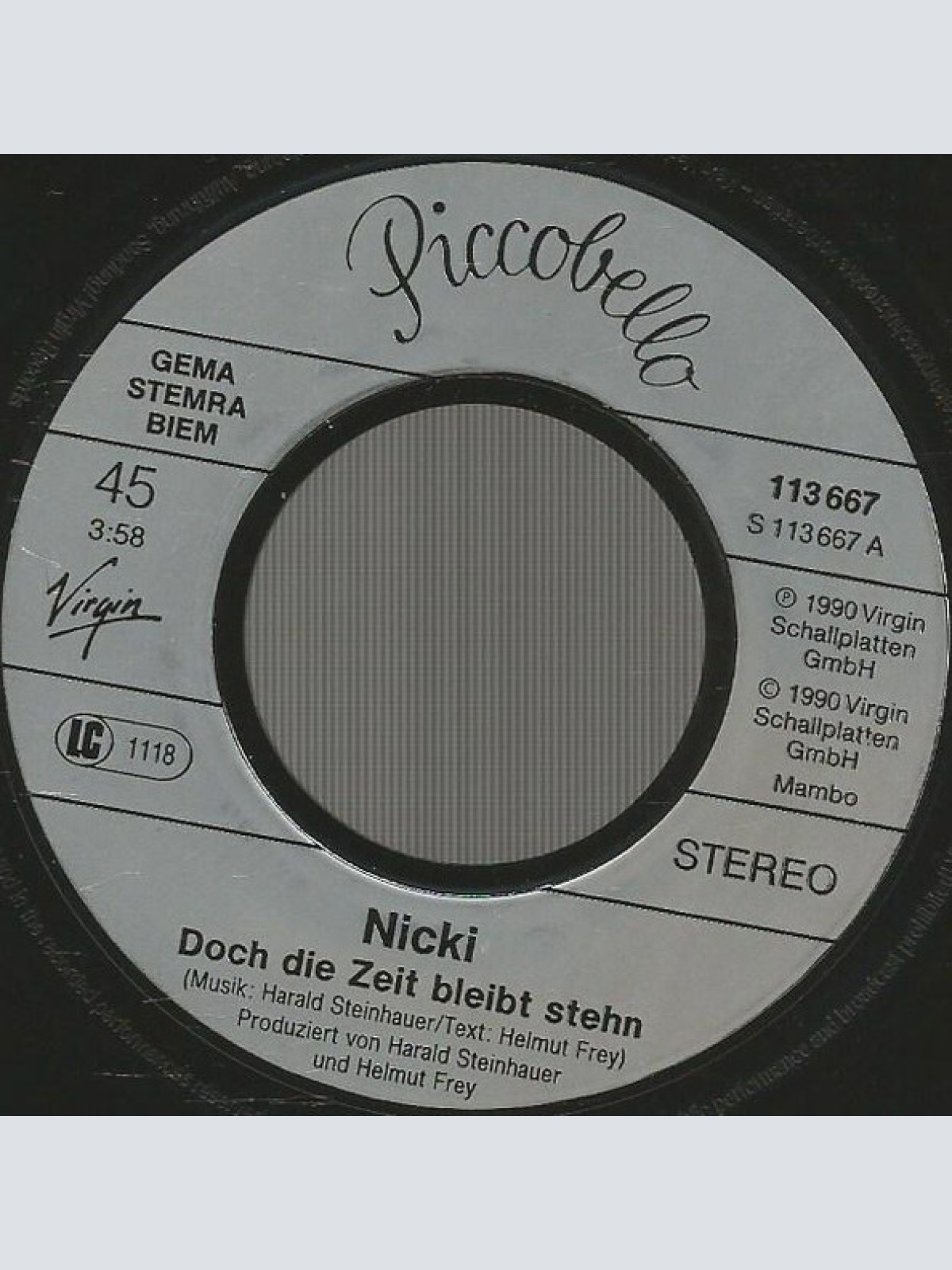 Vinyl / Nicki - Doch Die Zeit Bleibt Stehn