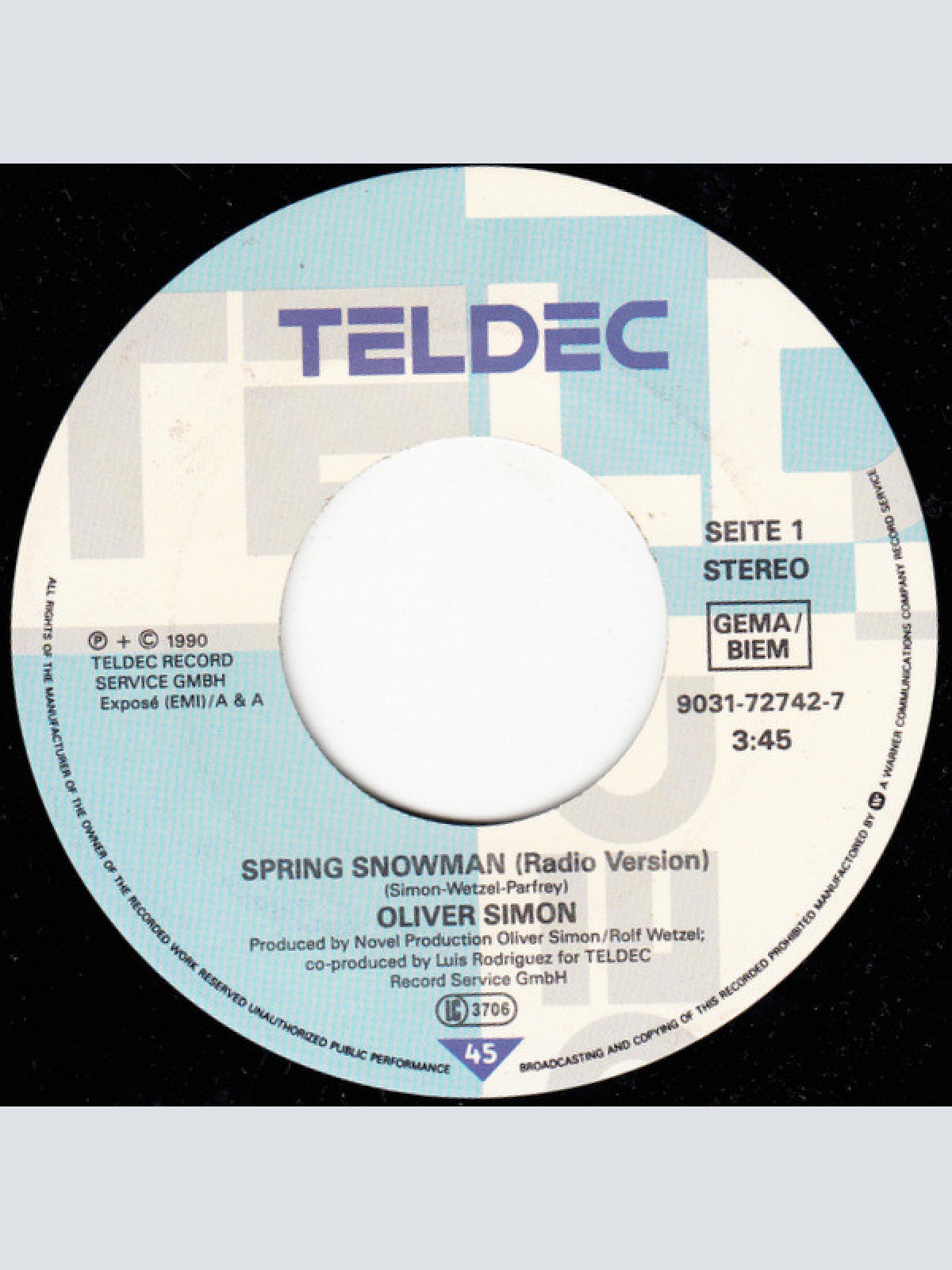 Vinyl / Oliver Simon - Spring Snowman