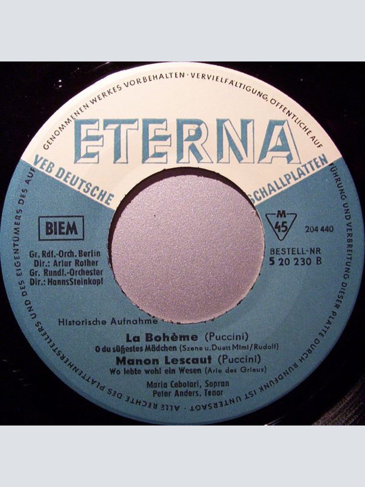 Vinyl / Peter Anders (2) Singt Giacomo Puccini - La Bohème / Manon Lescaut