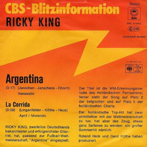 Vinyl / Ricky King - Argentina