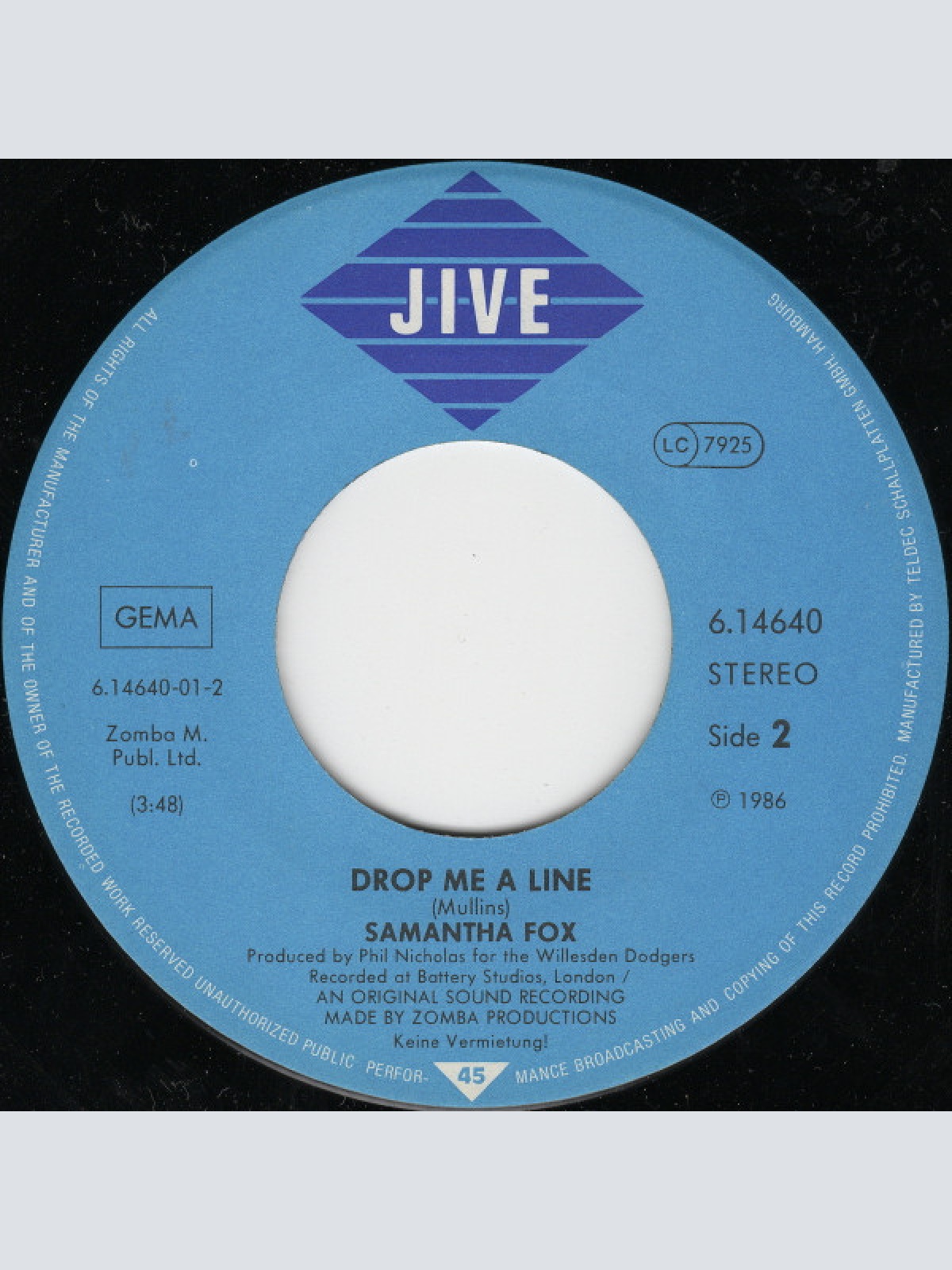 Vinyl / Samantha Fox - Do Ya Do Ya (Wanna Please Me)