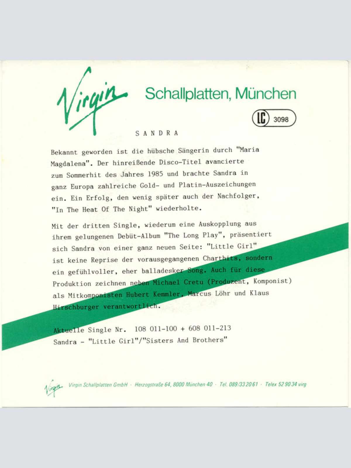 Vinyl / Sandra - Little Girl