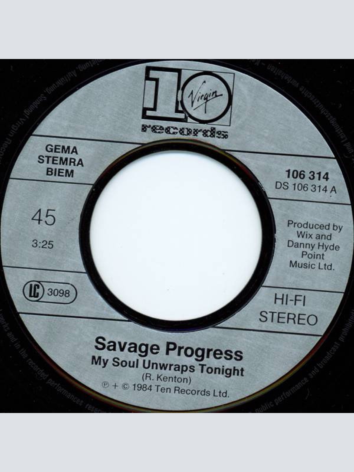 Vinyl / Savage Progress - My Soul Unwraps Tonight