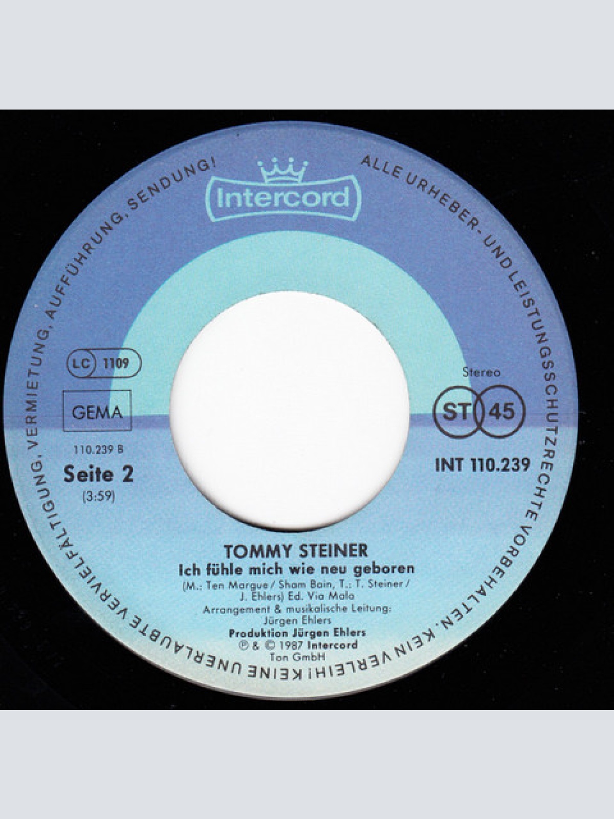 Vinyl / Tommy Steiner - So Schön Wird's Nie Wieder Sein