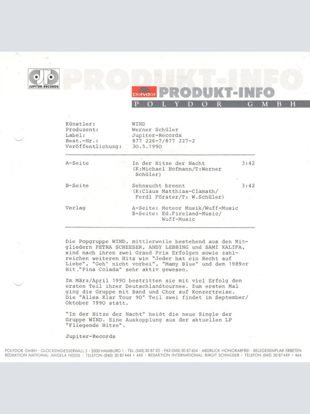 Vinyl / Wind (4) - In Der Hitze Der Nacht