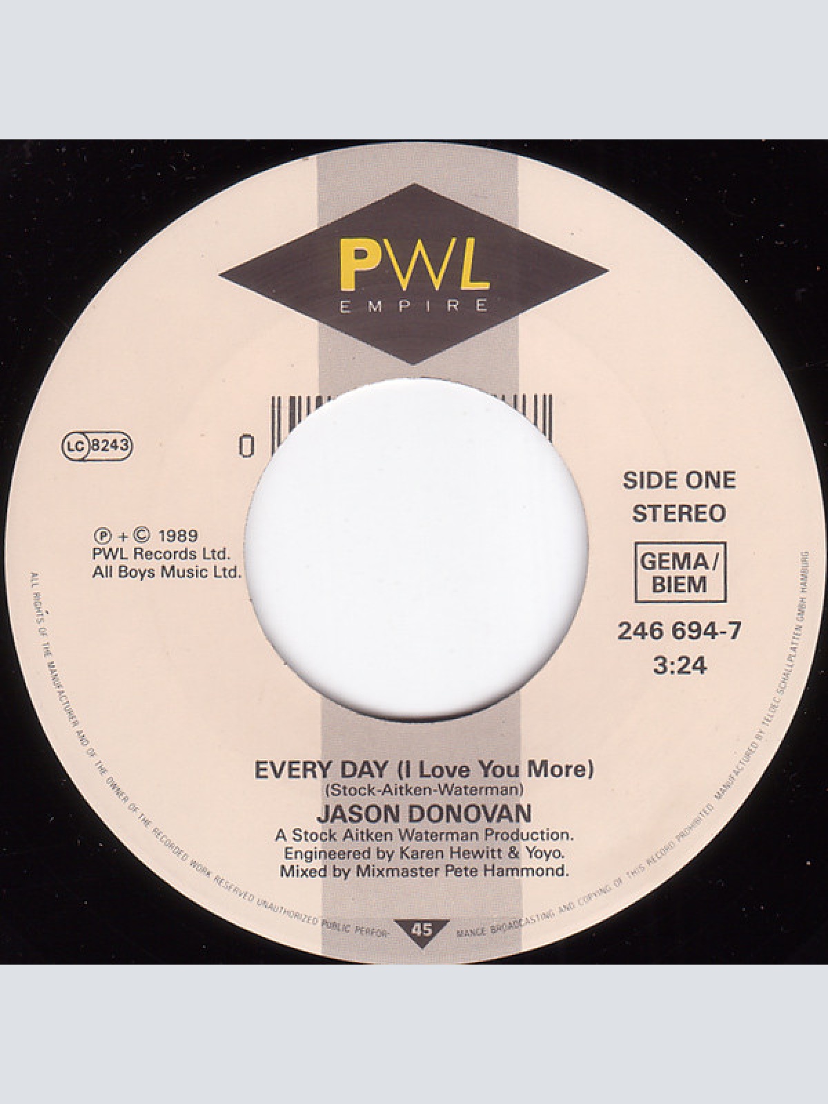 Vinyl / Jason Donovan - Every Day