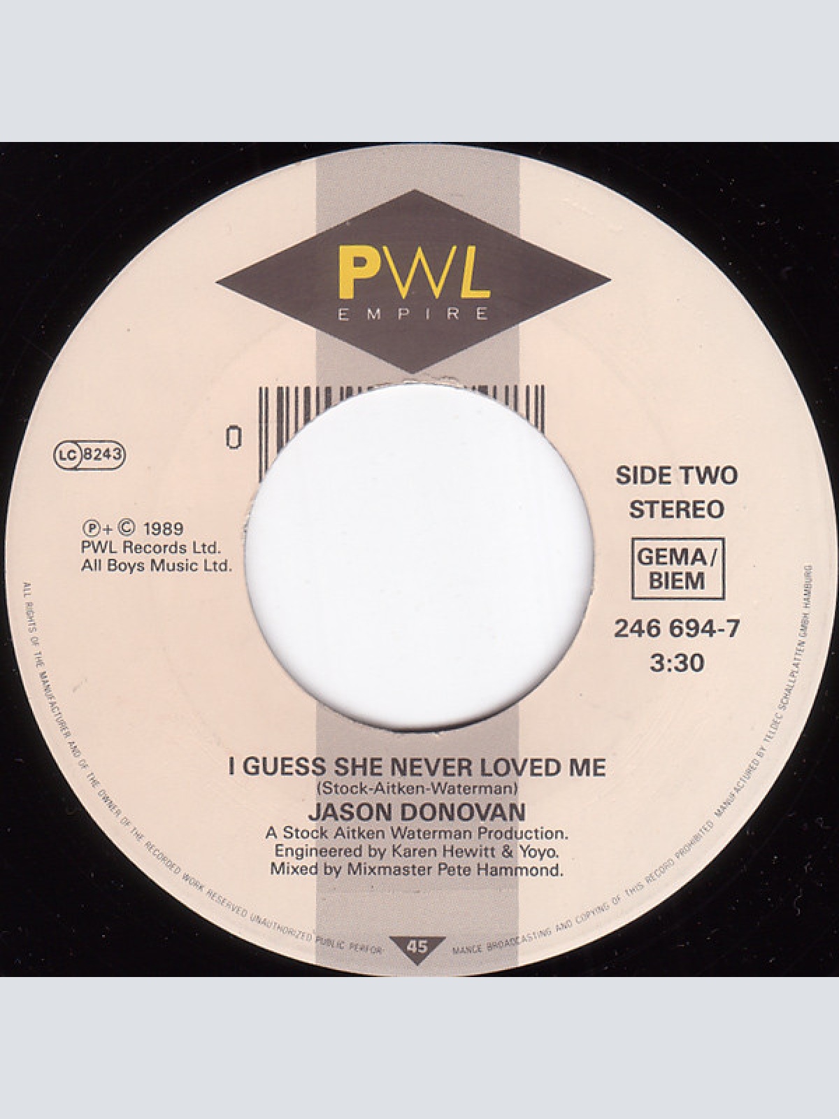 Vinyl / Jason Donovan - Every Day