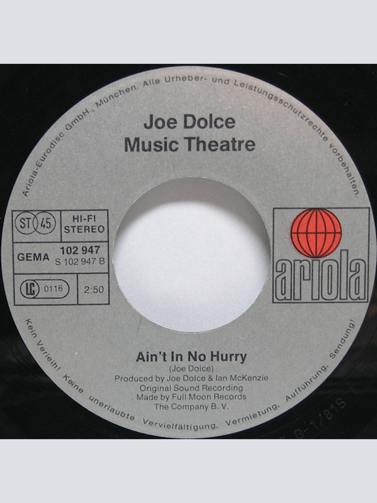 Vinyl / Joe Dolce Music Theatre - Shaddap You Face