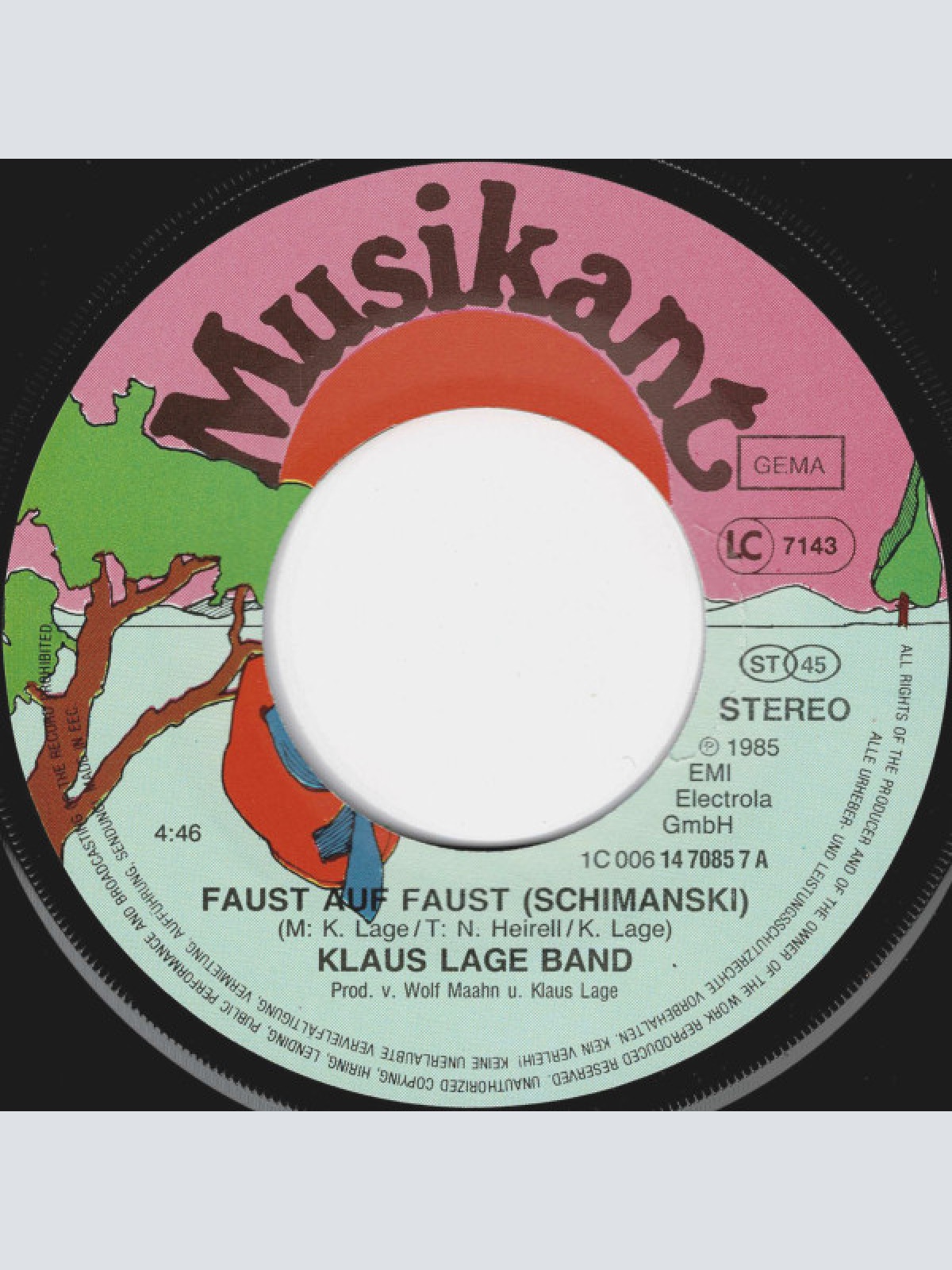 Vinyl / Klaus Lage Band - Faust Auf Faust (Schimanski)