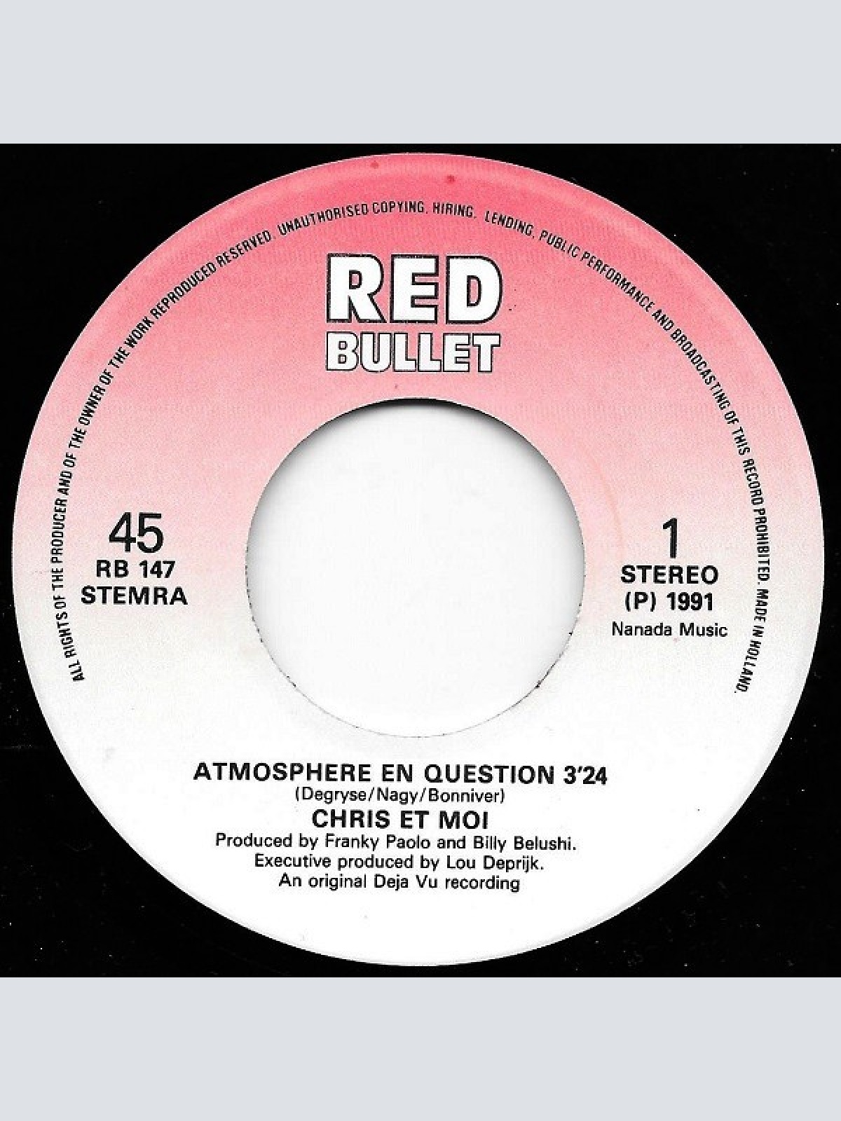 Vinyl / Chris & Moi - Atmosphère En Question