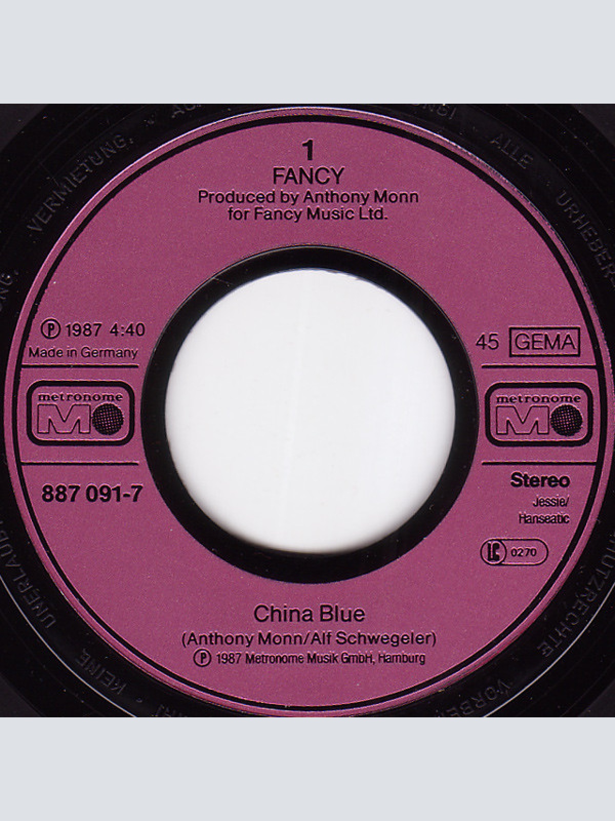 Vinyl / Fancy - China Blue