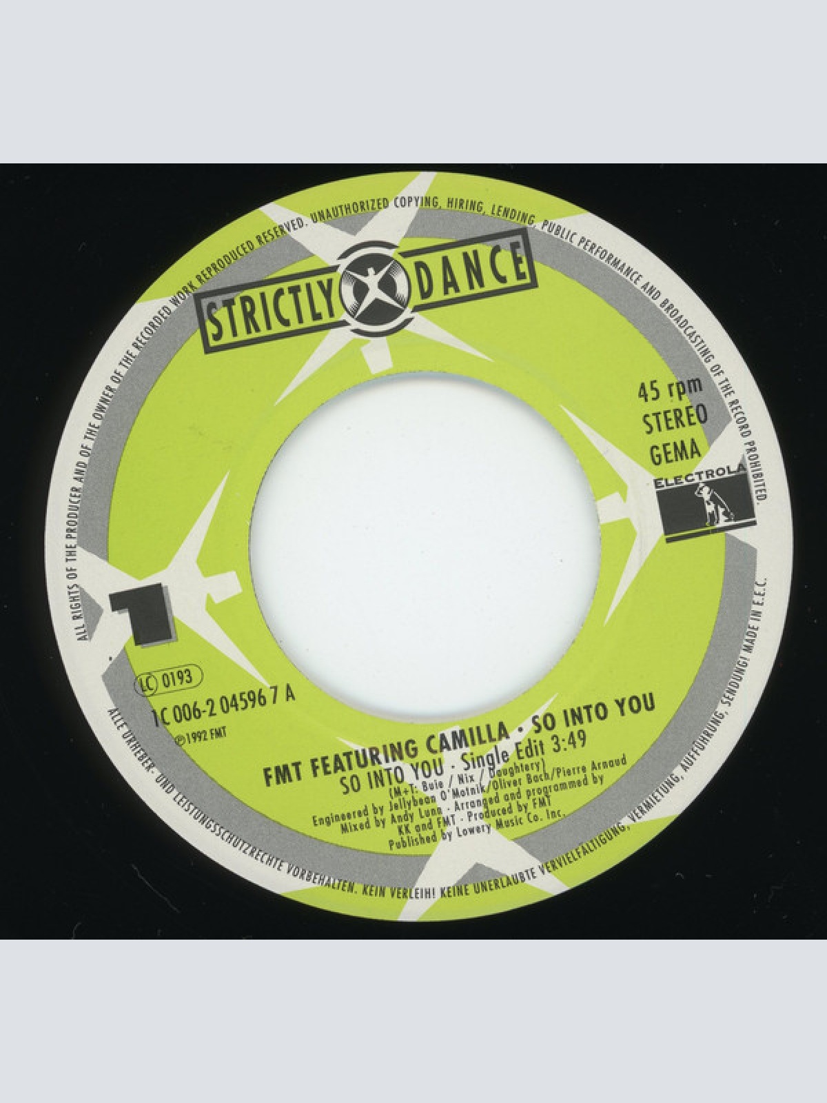 Vinyl / FMT Featuring Camilla* - So Into You