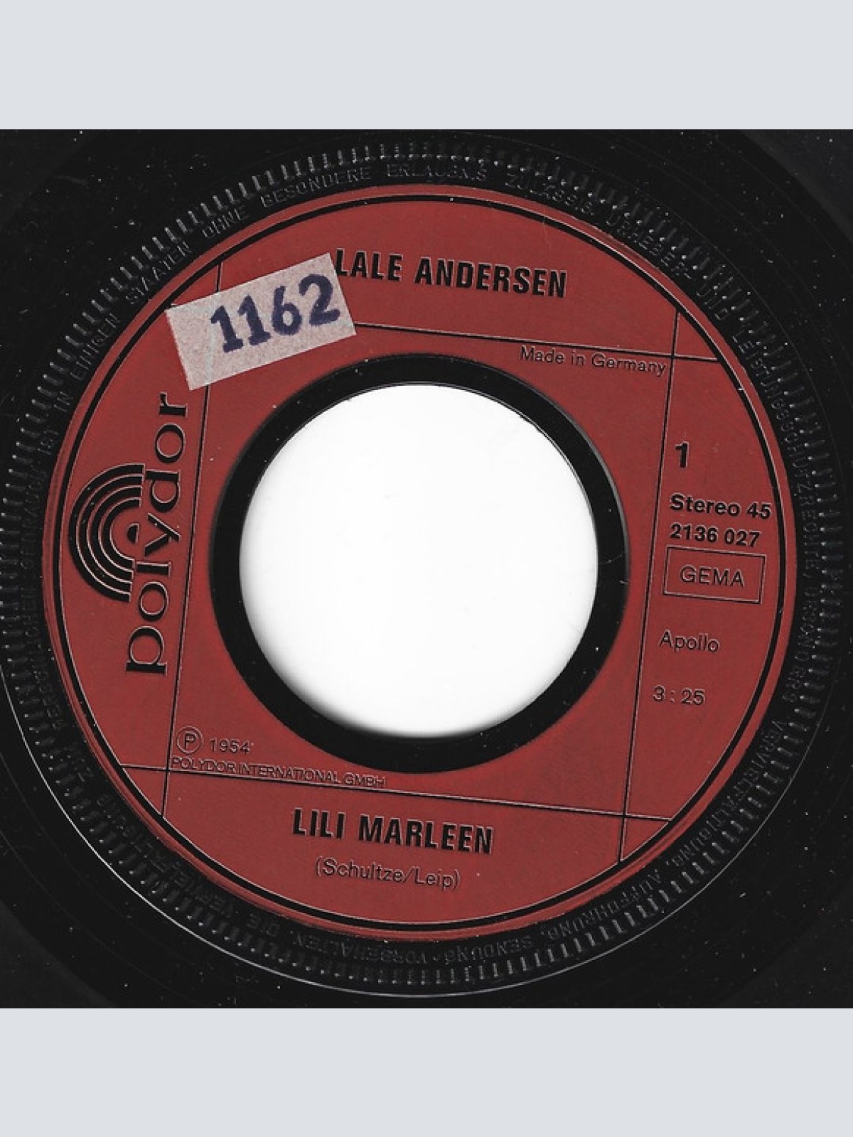 Vinyl / Lale Andersen - Die Grossen Vier Von Lale Andersen