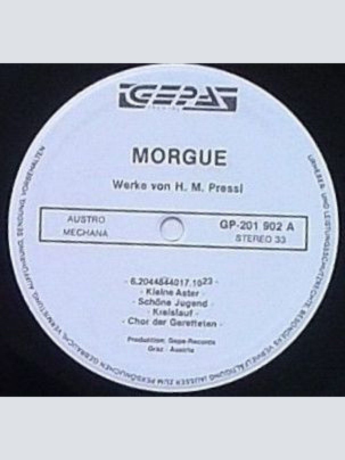 Vinyl / Hermann Markus Pressl - Morgue - Musik Von Hermann Markus Pressl