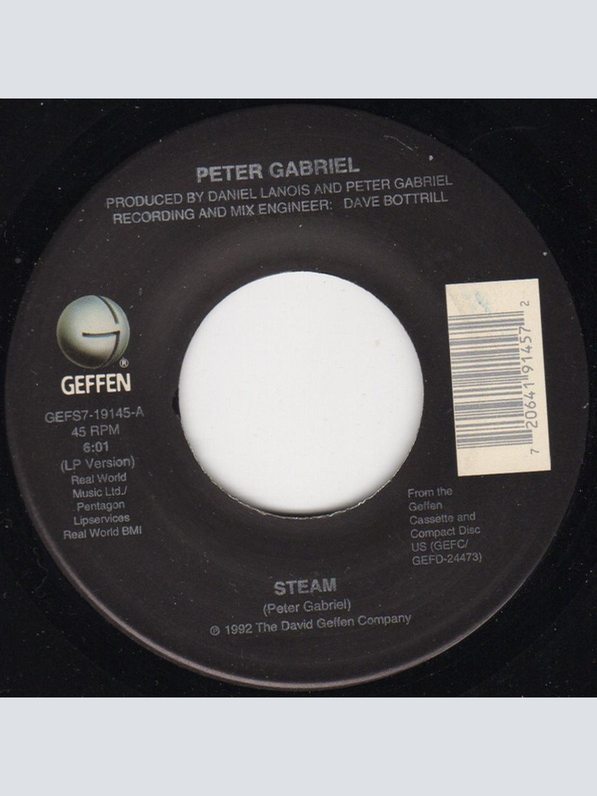 Vinyl / Peter Gabriel - Steam / Games Without Frontiers