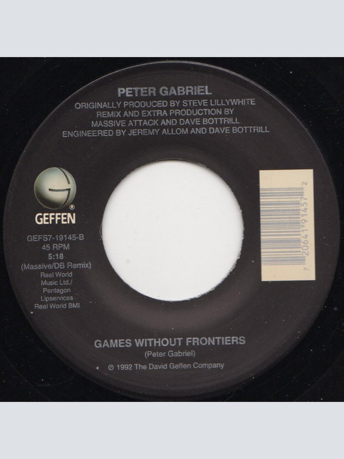 Vinyl / Peter Gabriel - Steam / Games Without Frontiers