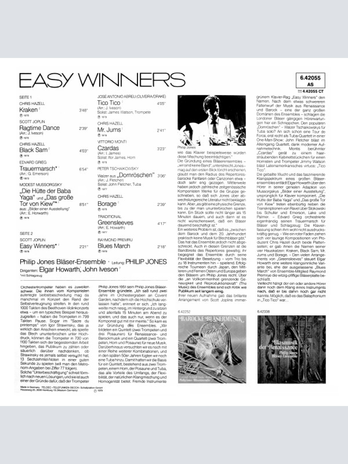 Vinyl / Philip Jones-Bläserensemble* - Easy Winners