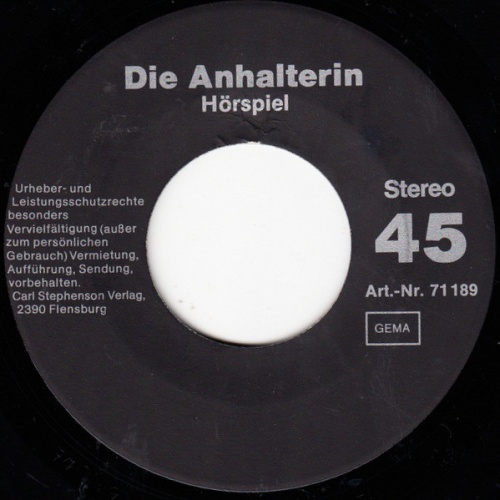 Vinyl / Unknown Artist - Die Anhalterin / Kabine Nr. 69