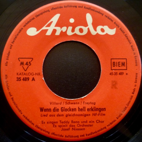 Vinyl / Teddy Reno - Wenn Die Glocken Hell Erklingen / Cosi, Cosi