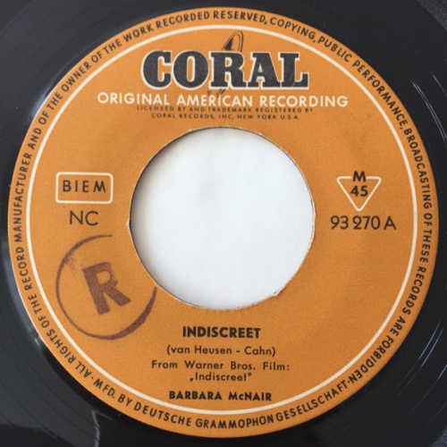 Vinyl / Barbara McNair - Indiscreet