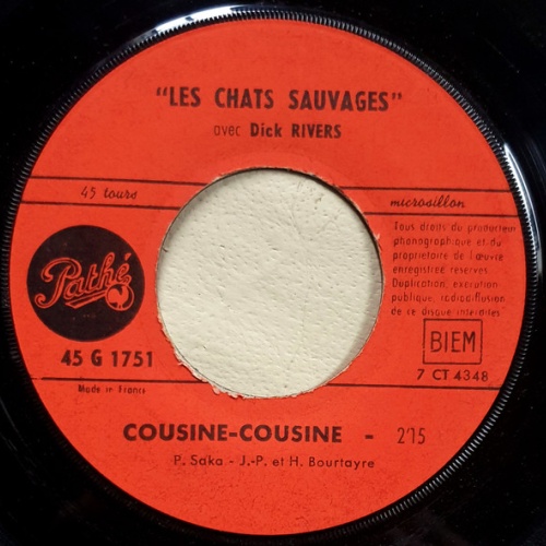 Vinyl / Les Chats Sauvages, Dick Rivers - Cousine - Cousine / Anna - Annabelle