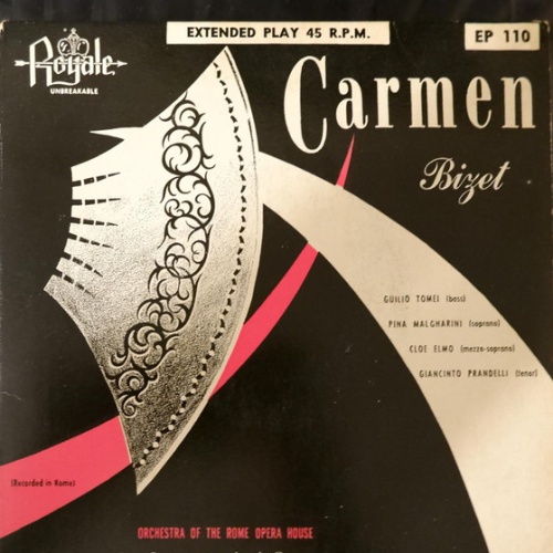 Vinyl / Georges Bizet, Orchestra Of The Rome Opera* , Conducted By Angelo Questa , Soloists Guilio Tomei* ,  Pina Malgharini* , & Cloe Elmo, Giancinto Prandelli* -  Carmen