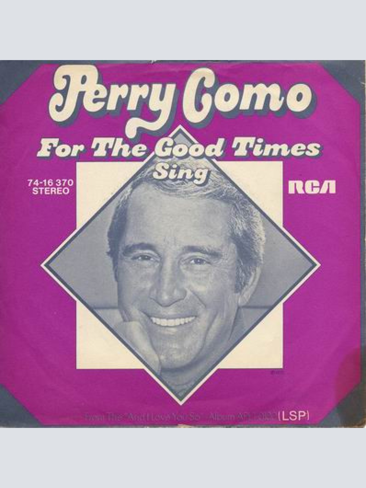 Vinyl / Perry Como - For The Good Times