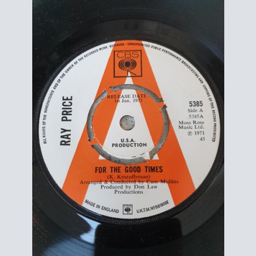 Vinyl / Ray Price - For The Good Times